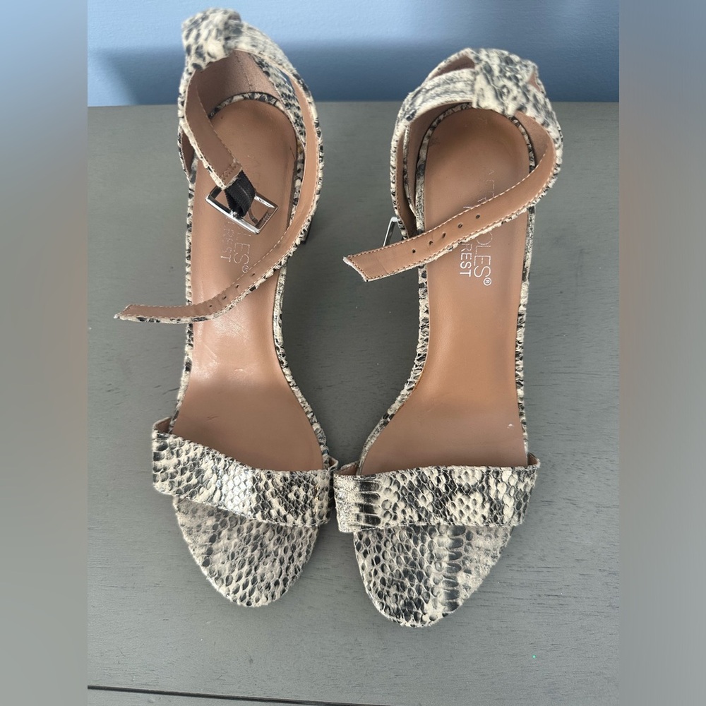 DSW Snake Print Heels